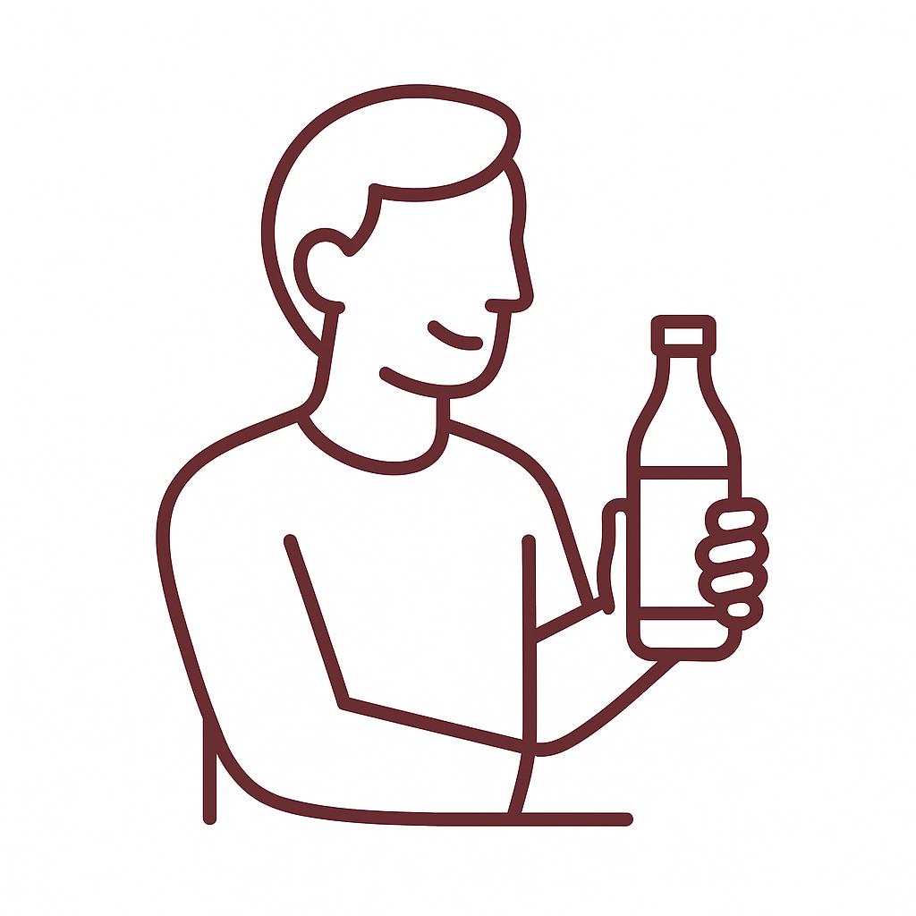 Ilustração pessoa com refrigerante